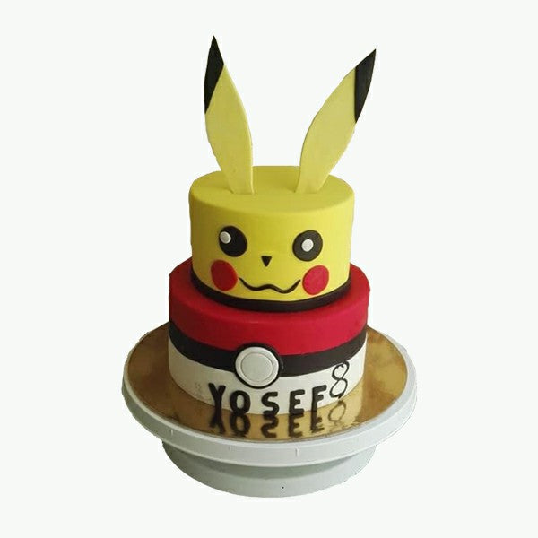 Pikachu themed 2 tier Cake