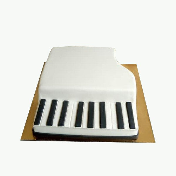 Piano Shaped Fondant Cake