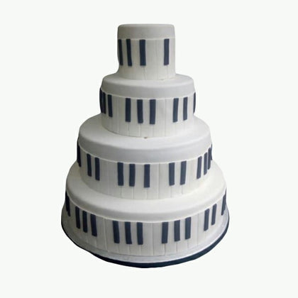 4 Tier Piano Wedding Cake