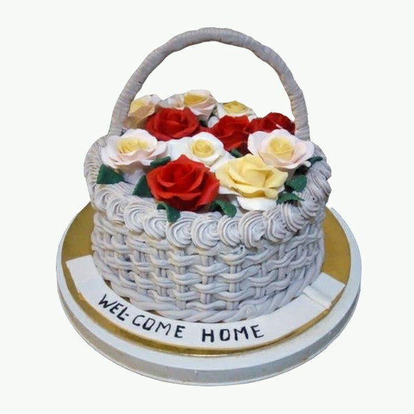 BASKET WEAVE CAKE WITH FLOWERS: - JOURNOSPEAK