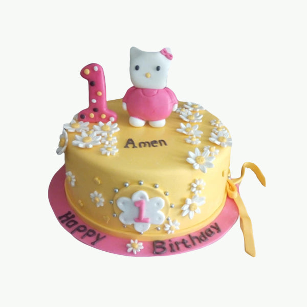 Adorable Hello Kitty Fondant Cake