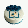 Sleeping Baby Boy with Flowers Topping Cake
