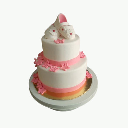 Pink Daisy Baby Shower Cake