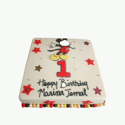 Mickey & Stars Rectangular Cake