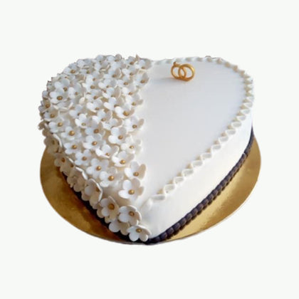 Heart Shaped Anniversary Cake