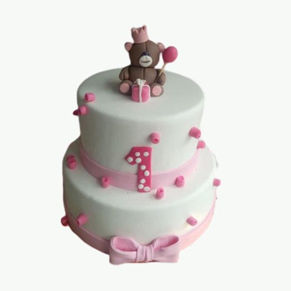 2 Tier Teddy Bear Birthday Cake