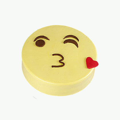 Cute Kiss Emoji Cream Chocolate Cake 1kg