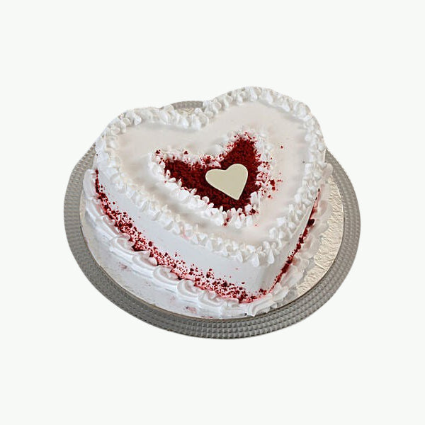 half kg Heart Shape Black Forest Cake - #1 cake flower n gifts midnight  sameday delivery