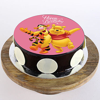 Pooh & Tigger Chocolate Photo Cake