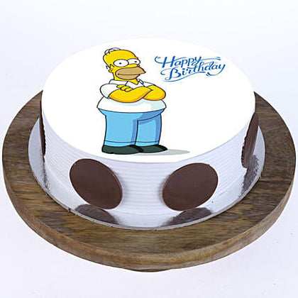 Simpsons Photo Cake