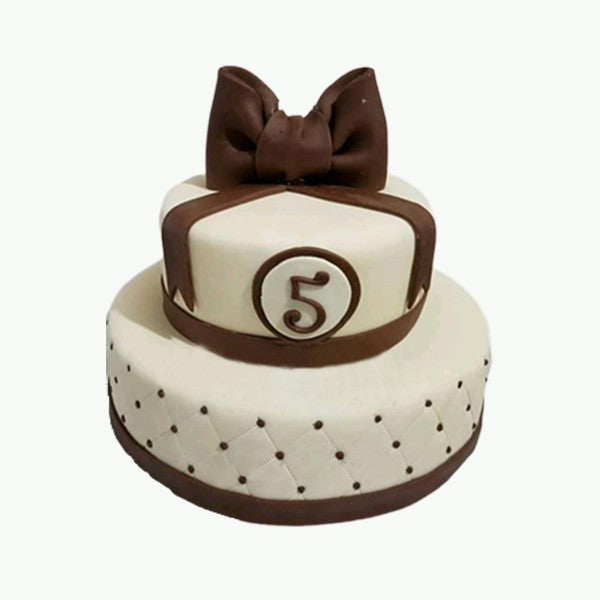 Two-Tier Elegant Chocolate Birthday Cake