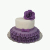 2 Tier Purple Ruffle Cake