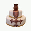 Two-Tier Habesha Dress Design Cake