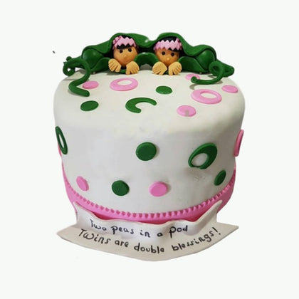 Two Peas in A Pod, Baby Shower Cake
