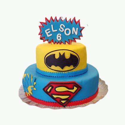 Batman N Superman Birthday Cake