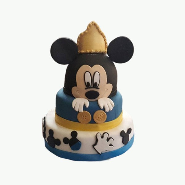 Baby Blue Mickey Mouse Cake