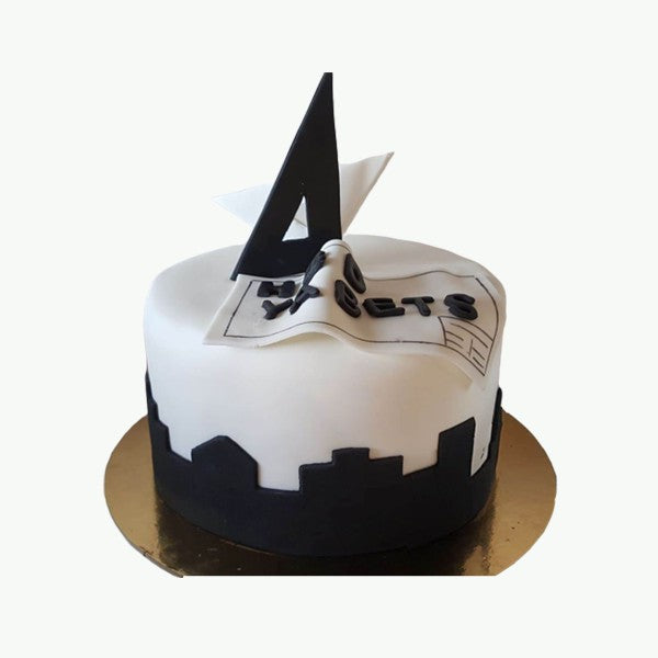 Architect Theme cake in wall style by Creme Castle
