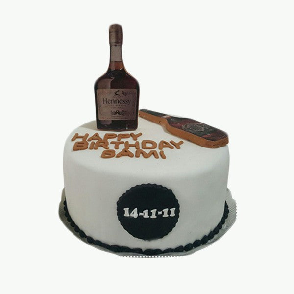 how to make a hennessy bottle cake
