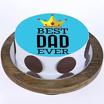Best Dad Ever Photo Cake - 1 Kg