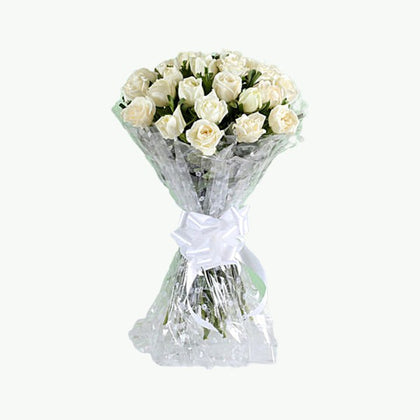 Pure Elegance-24 White Roses Bunch