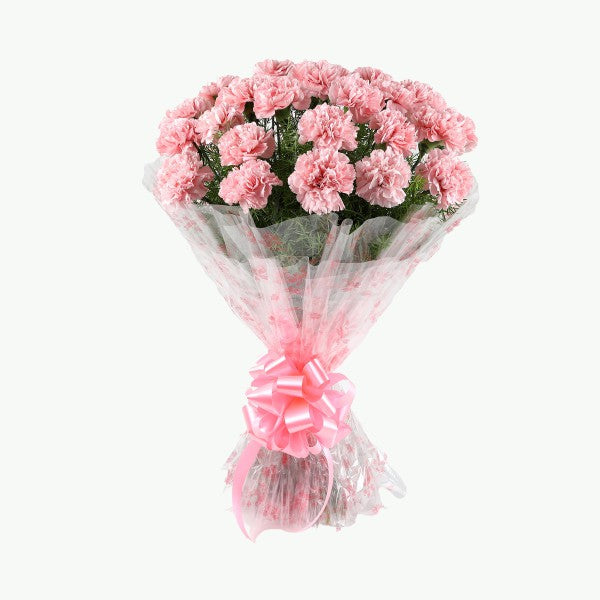 Unending Love-24 Light Pink Carnations Bouquet